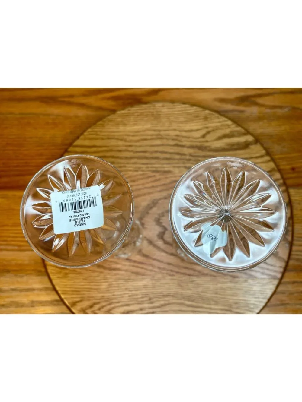 Set of 2 Waterford Crystal Sinead Champagne Flutes Made in Ireland New with Tag
